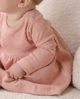 Rose ribbed long-sleeve baby dress – view 2