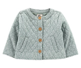 Baby Girl Floral Quilted Jacket (3MO)