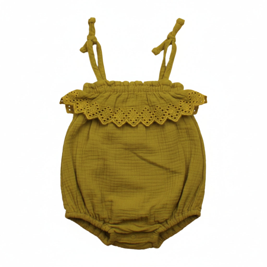 Ruffle Romper — Ochre