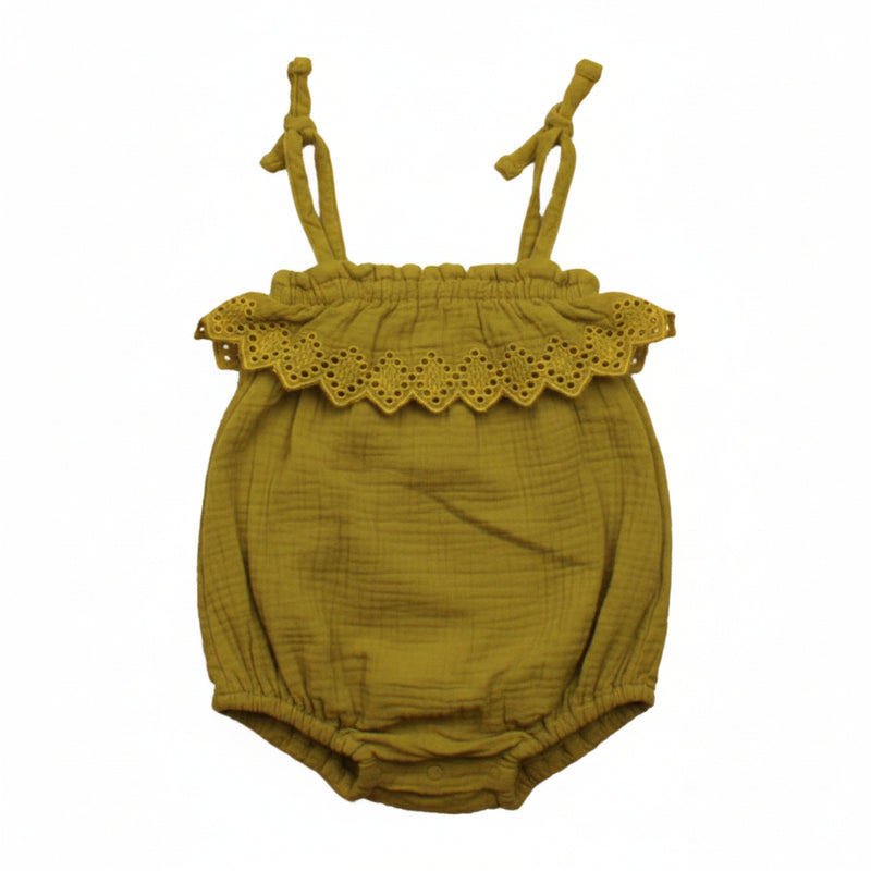 Rylee and Cru Ruffle Cotton Romper — Restitched Listing